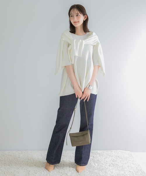 URBAN RESEARCH ROSSO WOMEN(アーバンリサーチ ロッソ)の「『WEB限定』フォルムニットアンサンブル(ニット/セーター・レディース・ホワイト/ネイビー・FREE)」の12枚目の写真