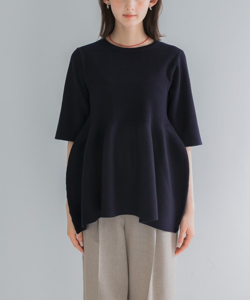 URBAN RESEARCH ROSSO WOMEN(アーバンリサーチ ロッソ)の「『WEB限定』フォルムニットアンサンブル(ニット/セーター・レディース・ホワイト/ネイビー・FREE)」の14枚目の写真