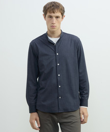 MEN'S MELROSE（メンズメルローズ）の「テックウーリースタンダードバンドカラーシャツ（シャツ/ブラウス）」