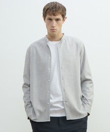 MEN'S MELROSE（メンズメルローズ）の「テックウーリースタンダードバンドカラーシャツ（シャツ/ブラウス）」