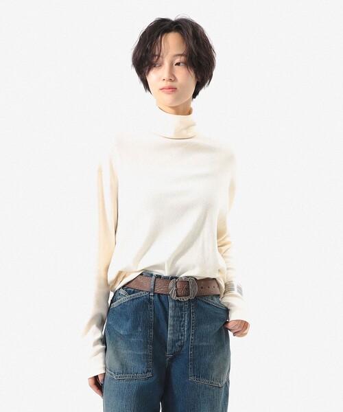 BEAMS BOY(ビームスボーイ)の「ヘム ドロー ストリング タートル(Tシャツ/カットソー・レディース・パープル/ネイビー/サックスブルー/ナチュラル・0/1/2)」の8枚目の写真