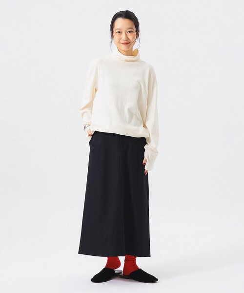 BEAMS BOY(ビームスボーイ)の「ヘム ドロー ストリング タートル(Tシャツ/カットソー・レディース・パープル/ネイビー/サックスブルー/ナチュラル・0/1/2)」の9枚目の写真