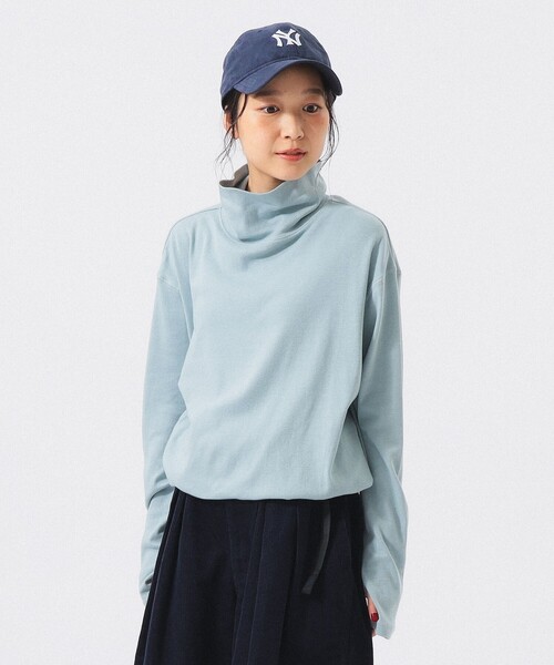 BEAMS BOY(ビームスボーイ)の「ヘム ドロー ストリング タートル(Tシャツ/カットソー・レディース・パープル/ネイビー/サックスブルー/ナチュラル・0/1/2)」の15枚目の写真