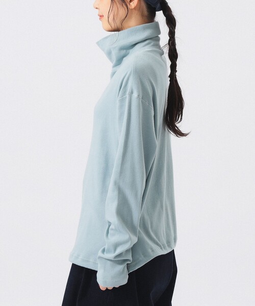 BEAMS BOY(ビームスボーイ)の「ヘム ドロー ストリング タートル(Tシャツ/カットソー・レディース・パープル/ネイビー/サックスブルー/ナチュラル・0/1/2)」の17枚目の写真