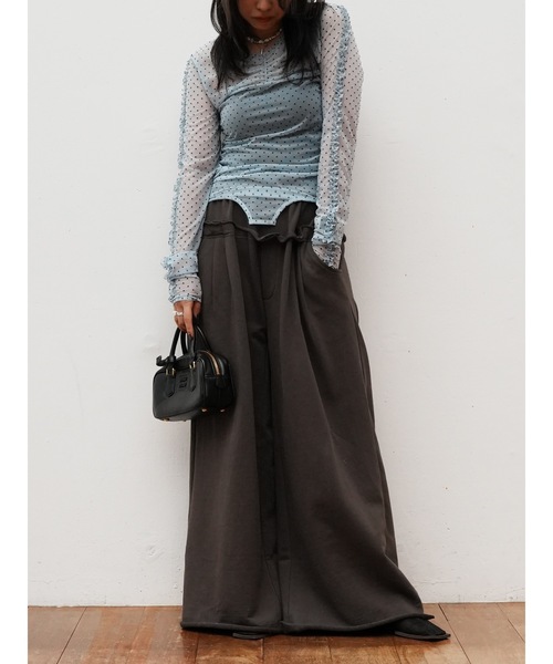 Katrin TOKYO(カトリーントーキョー)の「sweat buggy pants(スウェットパンツ・レディース・チャコールグレー/ヘザーグレー・FREE/XS)」の1枚目の写真