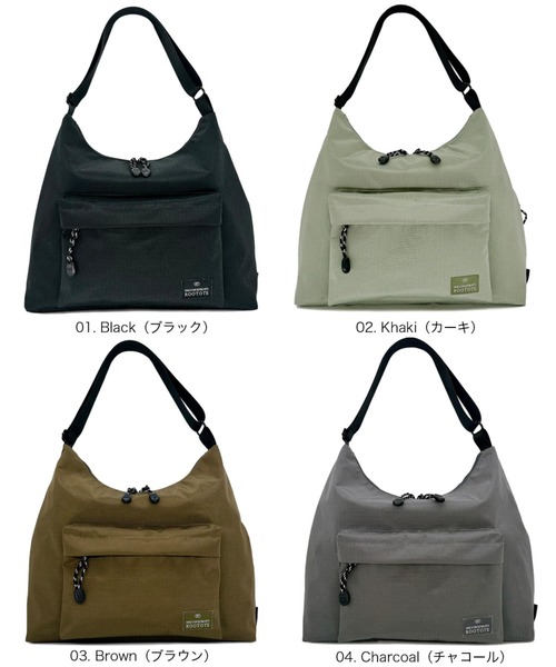 ROOTOTE(ルートート)の「ルートート / ショルダーバッグ ボディバッグ A4 撥水 軽量 ワンショルダー SC.トライアングル.リップストップ-A(トートバッグ・レディース・ブラック/チャコールグレー/カーキ/ブラウン・FREE)」の6枚目の写真