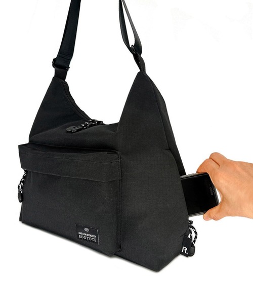 ROOTOTE(ルートート)の「ルートート / ショルダーバッグ ボディバッグ A4 撥水 軽量 ワンショルダー SC.トライアングル.リップストップ-A(トートバッグ・レディース・ブラック/チャコールグレー/カーキ/ブラウン・FREE)」の8枚目の写真