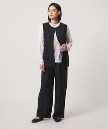 シボ ペプラムベスト+パンツ ‐セットアイテム・ウォッシャブル‐<A DAY IN THE LIFE>