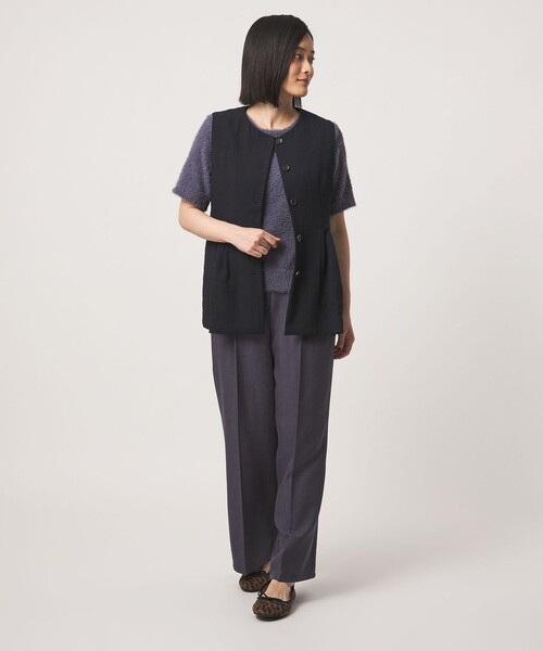 A DAY IN THE LIFE UNITED ARROWS(アデイインザライフユナイテッドアローズ)の「シボ ペプラムベスト+パンツ ‐セットアイテム・ウォッシャブル‐<A DAY IN THE LIFE>(ワンピース・レディース・ブラック/ダークブラウン/ネイビー・FREE)」の15枚目の写真