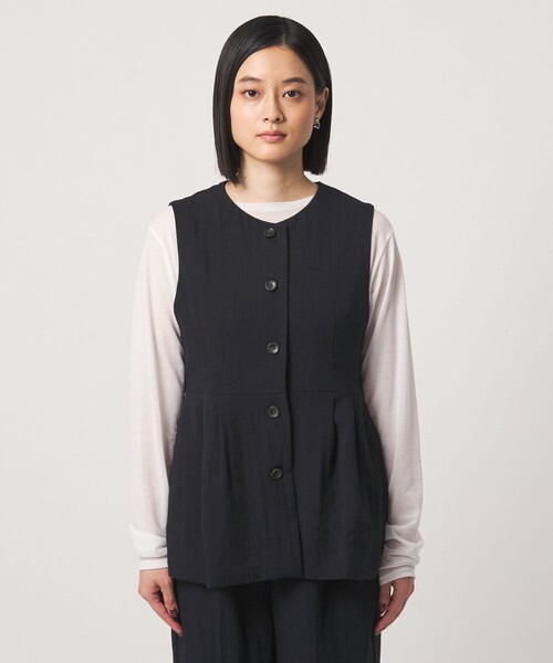 A DAY IN THE LIFE UNITED ARROWS(アデイインザライフユナイテッドアローズ)の「シボ ペプラムベスト+パンツ ‐セットアイテム・ウォッシャブル‐<A DAY IN THE LIFE>(ワンピース・レディース・ブラック/ダークブラウン/ネイビー・FREE)」の19枚目の写真