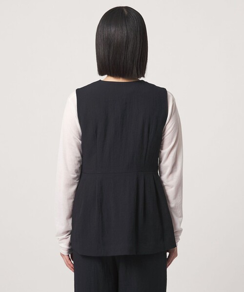 A DAY IN THE LIFE UNITED ARROWS(アデイインザライフユナイテッドアローズ)の「シボ ペプラムベスト+パンツ ‐セットアイテム・ウォッシャブル‐<A DAY IN THE LIFE>(ワンピース・レディース・ブラック/ダークブラウン/ネイビー・FREE)」の21枚目の写真