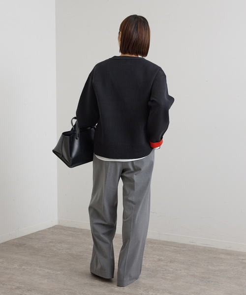 U by SPICK&SPAN(ユーバイスピックアンドスパン)の「金ボタンカラーニットカーデ(カーディガン/ボレロ・レディース・チャコールグレー/ネイビー・FREE)」の18枚目の写真