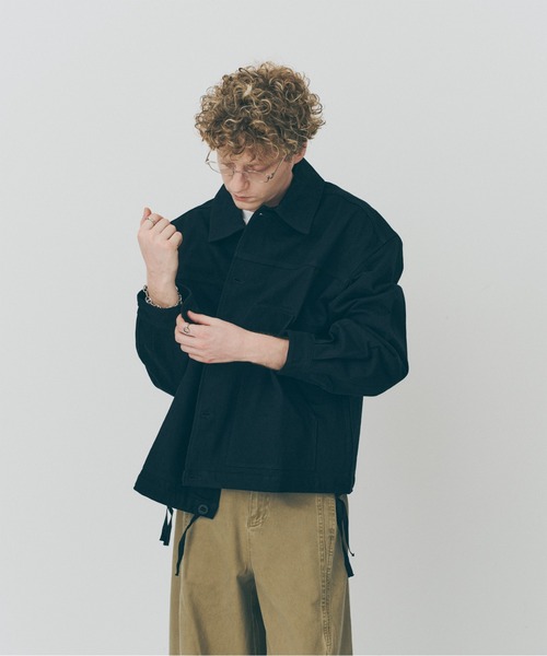 MAISON CLUB(メゾンクラブ)の「【MAISON CLUB】Cotton Hunting Single Jacket / コットンハンティングシングルジャケット SNF(その他アウター・メンズ・ブラック・XL/L)」の6枚目の写真