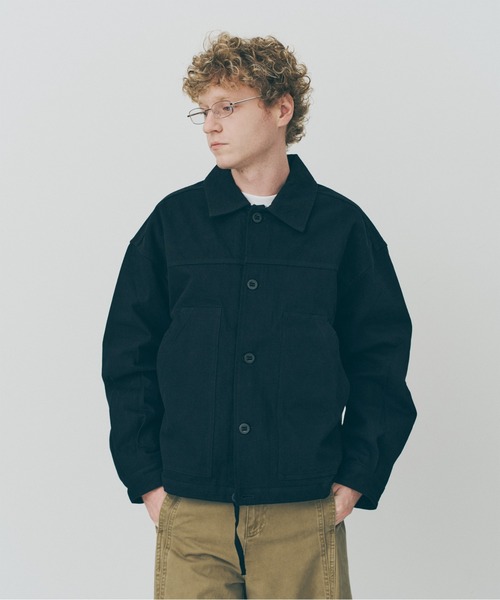 MAISON CLUB(メゾンクラブ)の「【MAISON CLUB】Cotton Hunting Single Jacket / コットンハンティングシングルジャケット SNF(その他アウター・メンズ・ブラック・XL/L)」の8枚目の写真