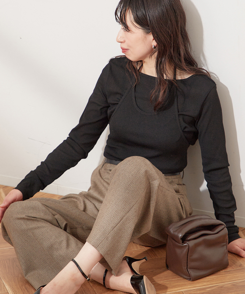 journal standard L'essage(ジャーナルスタンダードレサージュ)の「《追加4》DRY RIBセットアッププルオーバー(Tシャツ/カットソー・レディース・グレー/ブラック/アイボリー・FREE)」の12枚目の写真