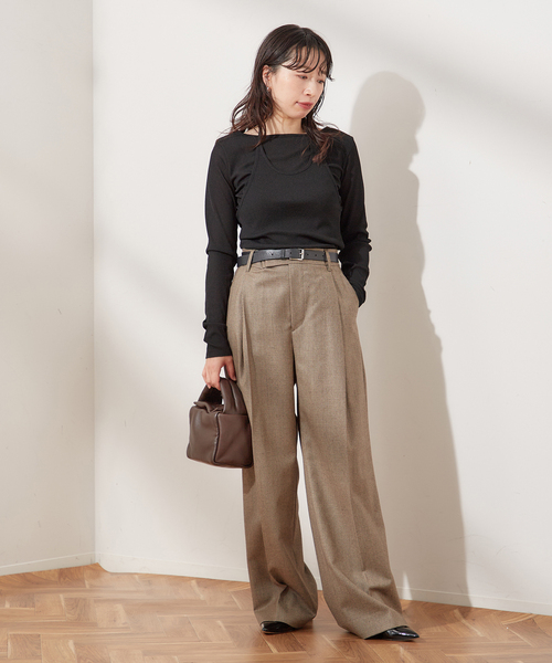 journal standard L'essage(ジャーナルスタンダードレサージュ)の「《追加4》DRY RIBセットアッププルオーバー(Tシャツ/カットソー・レディース・グレー/ブラック/アイボリー・FREE)」の13枚目の写真