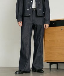 3D SEAM SEMI-FLARED DENIM PANTS/3Dシームセミフレアデニムパンツ【セットアップ対応】