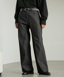 3D SEAM SEMI-FLARED DENIM PANTS/3Dシームセミフレアデニムパンツ【セットアップ対応】
