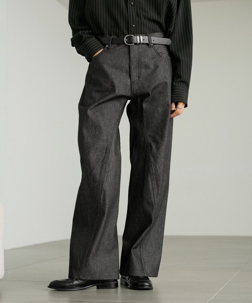 RAGEBLUE(レイジブルー)の「3D SEAM SEMI-FLARED DENIM PANTS/3Dシームセミフレアデニムパンツ【セットアップ対応】(デニムパンツ・メンズ・インディゴブルー/ブラック・LARGE/MEDIUM)」の11枚目の写真