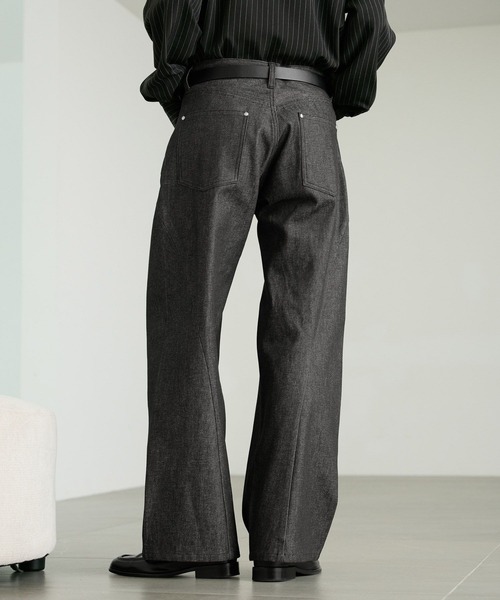 RAGEBLUE(レイジブルー)の「3D SEAM SEMI-FLARED DENIM PANTS/3Dシームセミフレアデニムパンツ【セットアップ対応】(デニムパンツ・メンズ・インディゴブルー/ブラック・LARGE/MEDIUM)」の12枚目の写真