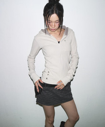 Skin Belt Half Hood Zip (スキン アイボリー)