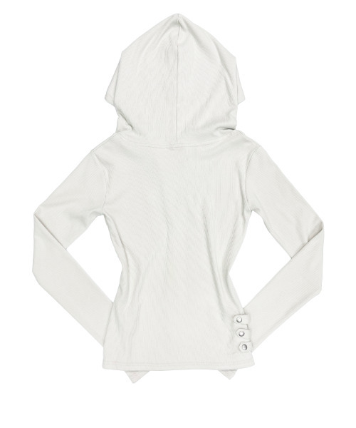 SOHUL（ソフル）の「Skin Belt Half Hood Zip (スキン アイボリー)（パーカー・レディース・その他・FREE）」の5枚目の写真