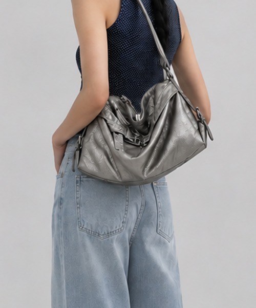 Miniministore(ミニミニストア)の「2WAY ワンショルダーバッグ 大容量(ショルダーバッグ・レディース・シルバーグレー/ブラック/ホワイト・FREE)」の1枚目の写真