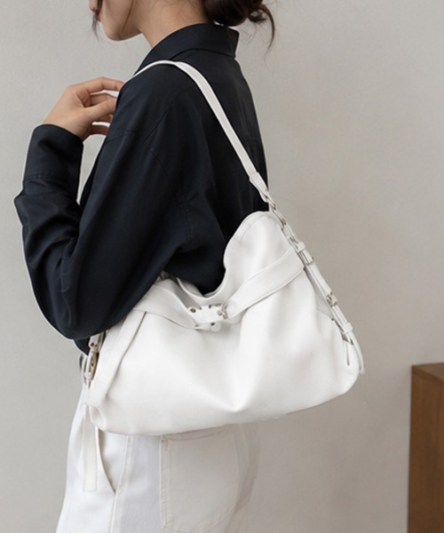Miniministore(ミニミニストア)の「2WAY ワンショルダーバッグ 大容量(ショルダーバッグ・レディース・シルバーグレー/ブラック/ホワイト・FREE)」の16枚目の写真