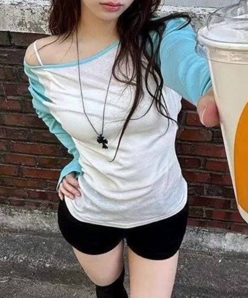 Vipoa(ヴィポア)の「Simple mood raglan tee(Tシャツ/カットソー・レディース・ブルー系その他・FREE)」の16枚目の写真