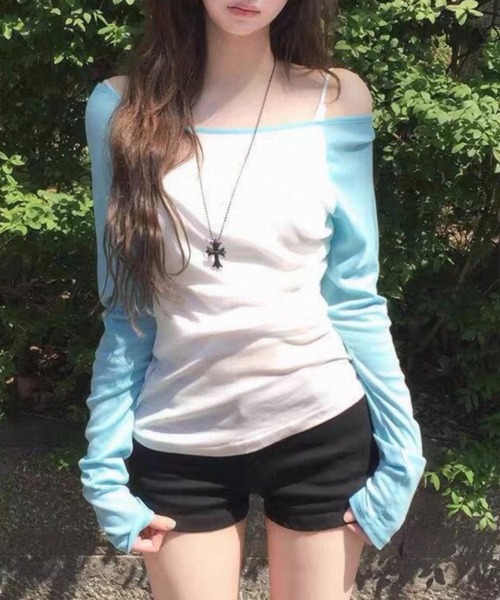 Vipoa(ヴィポア)の「Simple mood raglan tee(Tシャツ/カットソー・レディース・ブルー系その他・FREE)」の15枚目の写真