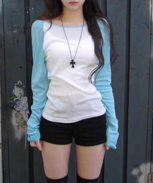 Vipoa(ヴィポア)の「Simple mood raglan tee(Tシャツ/カットソー・レディース・ブルー系その他・FREE)」の17枚目の写真