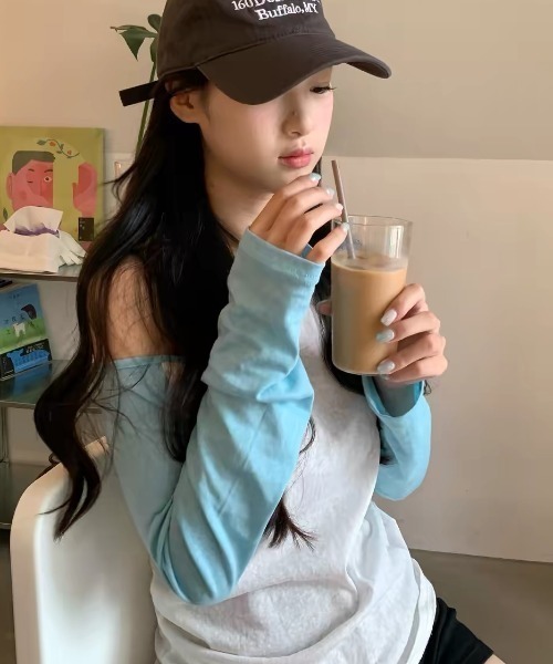 Vipoa(ヴィポア)の「Simple mood raglan tee(Tシャツ/カットソー・レディース・ブルー系その他・FREE)」の19枚目の写真