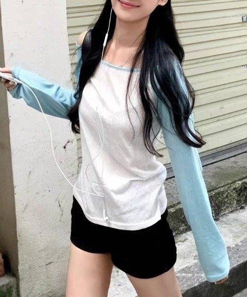 Vipoa(ヴィポア)の「Simple mood raglan tee(Tシャツ/カットソー・レディース・ブルー系その他・FREE)」の21枚目の写真