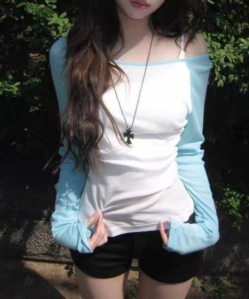 Vipoa(ヴィポア)の「Simple mood raglan tee(Tシャツ/カットソー・レディース・ブルー系その他・FREE)」の14枚目の写真