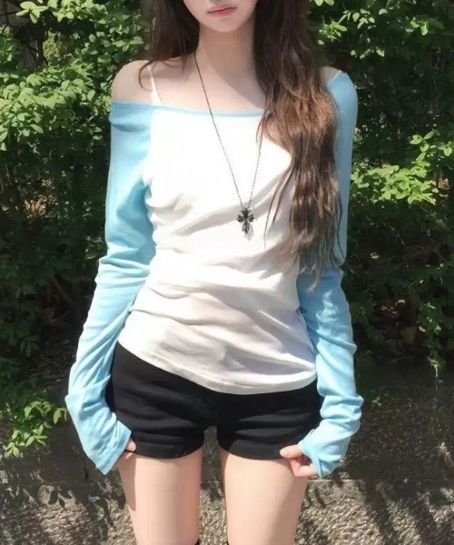 Vipoa(ヴィポア)の「Simple mood raglan tee(Tシャツ/カットソー・レディース・ブルー系その他・FREE)」の13枚目の写真