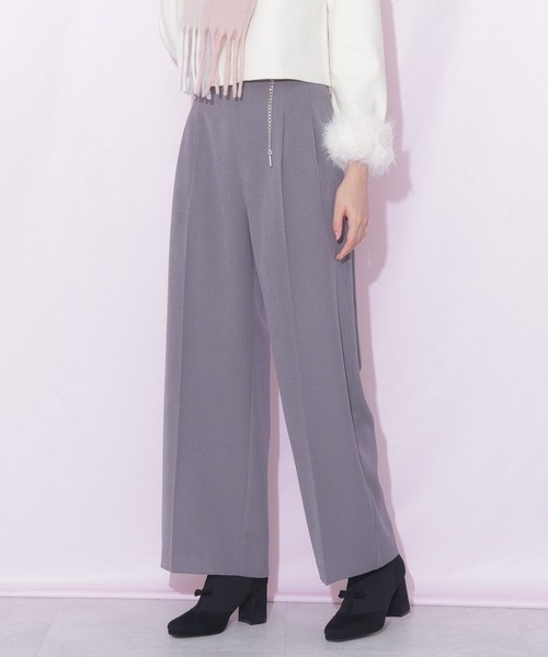 JILL by JILL STUART(ジルバイジルスチュアート)の「チェーンベルトパンツ(その他パンツ・レディース・ブラウン/グレー/ブルー・SMALL/MEDIUM)」の2枚目の写真
