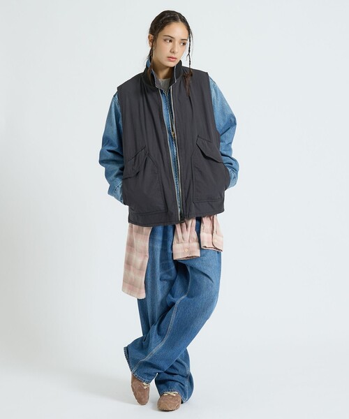 SPIEWAK（スピーワック）の「【SPIEWAK / スピワック】MN SPWK MAILMAN REVERSIBLE VEST / MN SPWK メールマン リバーシブルベスト（ユニセックス）（ブルゾン・メンズ・ブラック・M/L）」の4枚目の写真