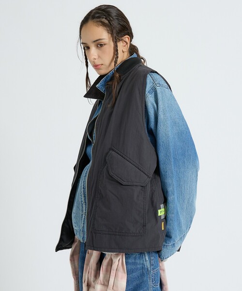 SPIEWAK（スピーワック）の「【SPIEWAK / スピワック】MN SPWK MAILMAN REVERSIBLE VEST / MN SPWK メールマン リバーシブルベスト（ユニセックス）（ブルゾン・メンズ・ブラック・M/L）」の7枚目の写真