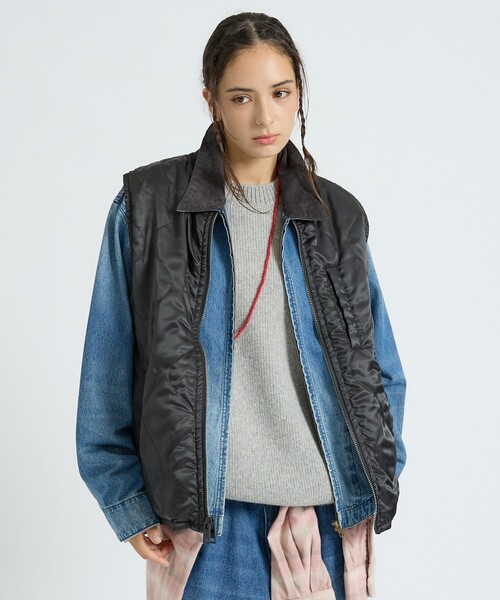 SPIEWAK（スピーワック）の「【SPIEWAK / スピワック】MN SPWK MAILMAN REVERSIBLE VEST / MN SPWK メールマン リバーシブルベスト（ユニセックス）（ブルゾン・メンズ・ブラック・M/L）」の9枚目の写真