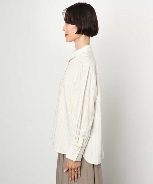 MICHEL KLEIN(ミッシェル・クラン)の「ヴィンテージライクストライプシャツ(シャツ/ブラウス・レディース・カーキ/ホワイト・38)」の16枚目の写真