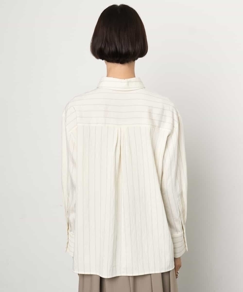 MICHEL KLEIN(ミッシェル・クラン)の「ヴィンテージライクストライプシャツ(シャツ/ブラウス・レディース・カーキ/ホワイト・38)」の17枚目の写真