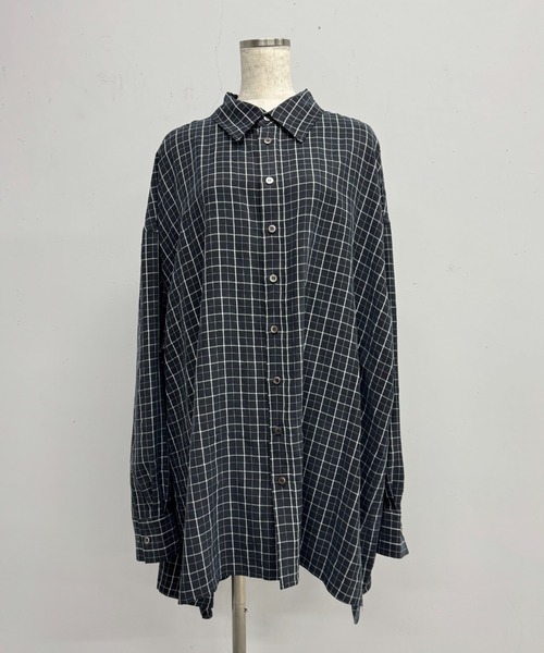 PROVOKE (プロヴォーク)の「CHECK BIG SHIRT(シャツ/ブラウス・レディース・ブラック/ブラウン・FREE)」の3枚目の写真