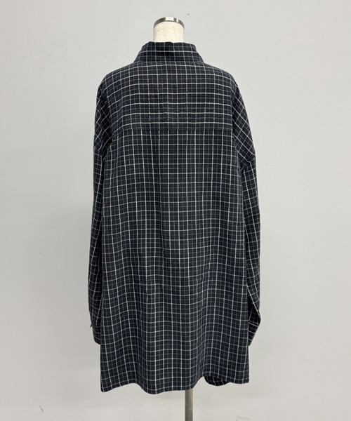 PROVOKE (プロヴォーク)の「CHECK BIG SHIRT(シャツ/ブラウス・レディース・ブラック/ブラウン・FREE)」の5枚目の写真