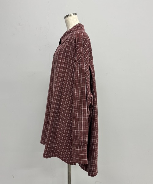 PROVOKE (プロヴォーク)の「CHECK BIG SHIRT(シャツ/ブラウス・レディース・ブラック/ブラウン・FREE)」の7枚目の写真