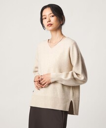 FOXブレンド フォルム Vネック ニット