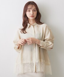 ヴィンテージライク レーストリムシャツ