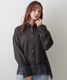 ヴィンテージライク レーストリムシャツ