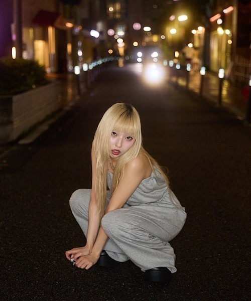 lilLilly（リルリリー）の「ベアオールインワン（LILICIOUS by lilLilly）（つなぎ/オールインワン・レディース・ブラック/グレー/ホワイト・FREE）」の8枚目の写真