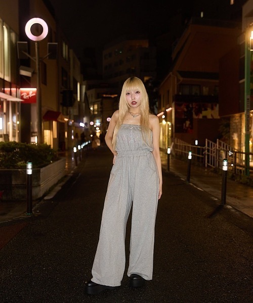 lilLilly（リルリリー）の「ベアオールインワン（LILICIOUS by lilLilly）（つなぎ/オールインワン・レディース・ブラック/グレー/ホワイト・FREE）」の10枚目の写真