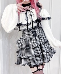 クロスチャーム付きオフショルニット